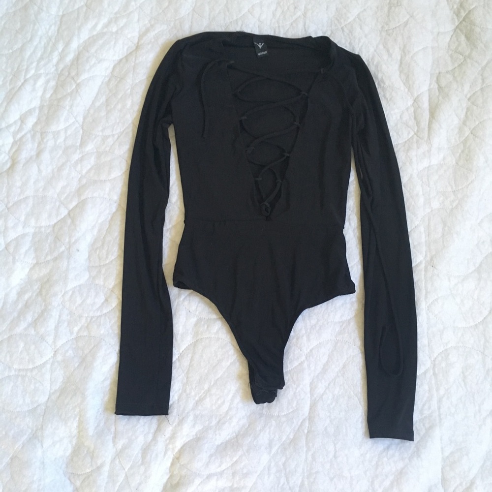 Onesie lace up front